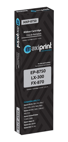 Cinta Epson Maxiprint Epson 8750 Lq300 Lx300 Lx-300