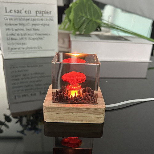 Lámpara De Explosión Nuclear Mushroom Cloud, Modelo Bomba At