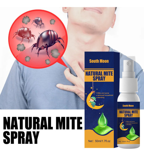 2 Unidades De Spray Para Piel Corporal Contra Ácaros, 50 Ml,