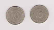 Comprar Lote 2 Moneda Yugoslavia 10 Dinara Años 1976 + 1977 M\u002Fbuenas