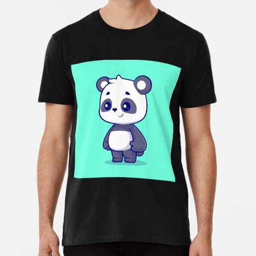 Remera Lindo Panda Pie Dibujos Animados Vector Icono Ilustra