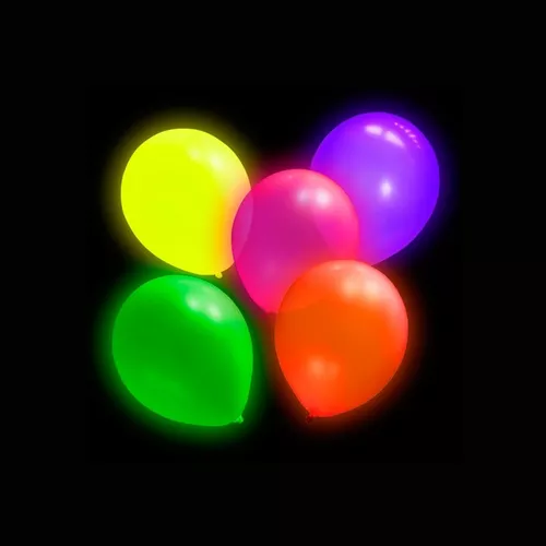 Globos Neon De Colores 100 Piezas #10 Latex Fluorescente