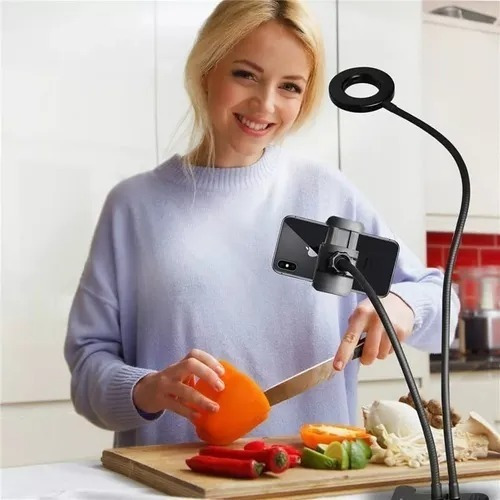 Lampara Aro De Luz Led Celular Soporte 2 En 1 Tiktok