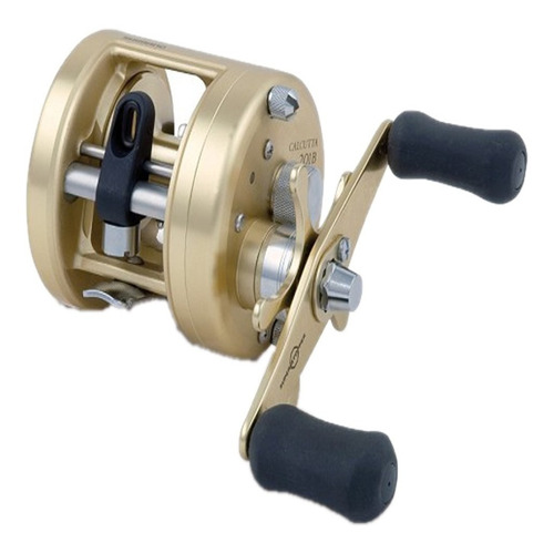 Reel rotativo Shimano Caius Calcutta B izquierdo color dorado