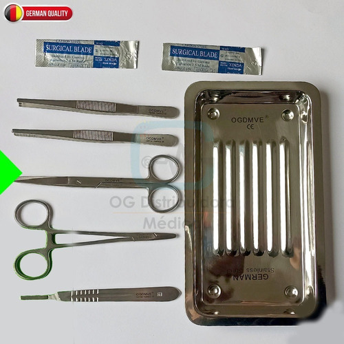 Kit Diseccion Sutura Cirugia Medico Veterinario 11pz Ogdmve