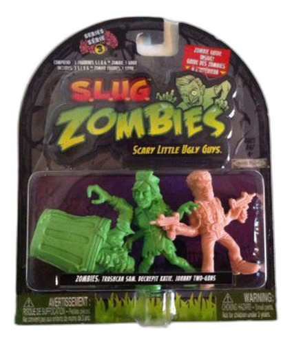 S.l.u.g (slug) Zombies Serie 3 Pack 3 Bote De Basura Sam, De