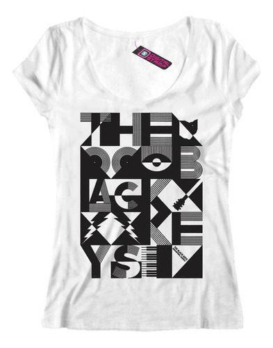 Remera Mujer Black Keys Palabras Rp50 Dtg Premium