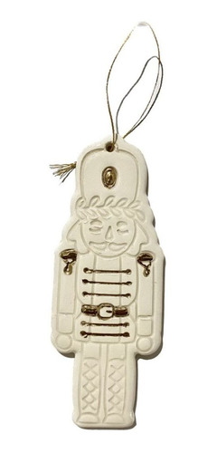 Imagen 1 de 3 de Adorno Navidad Cascanueces Y Casita Oro X 10 Unidades Colgar