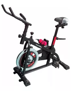 Bicicleta Ergométrica De Academia Spinning Banco Ajustável Cor Vermelho