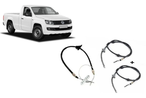 Juego X 3 Cables De Freno De Mano Vw Amarok 2010/