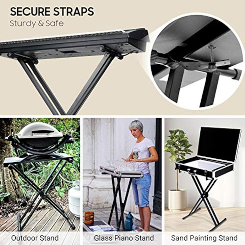 Soporte Para Teclado De Acero Estilo X 5 Niveles De Altura