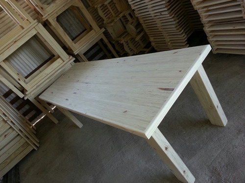 Imagen 4 de 6 de Mesa De Barbacoa Fiestas Comedor Madera Maciza (oferta)