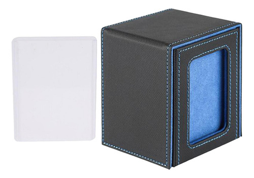 Caja De Almacenamiento Para Mazos De Cartas, Forro Azul