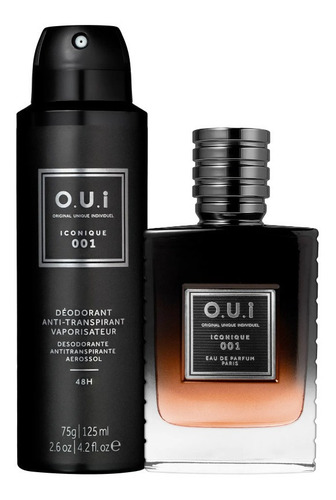 Kit O.u.i Iconique 001 Masculino -edp 30ml + Anti-transp 75g