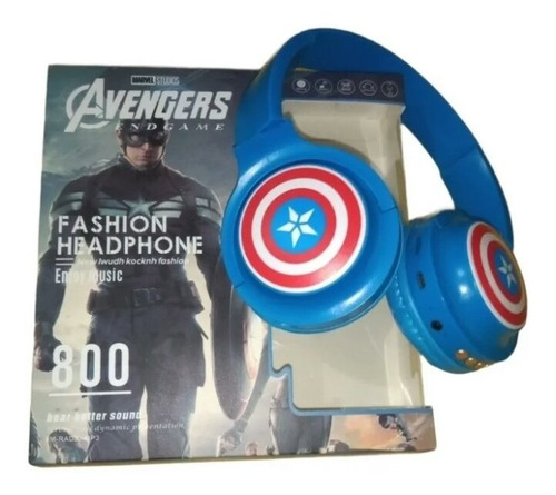 Audifonos Capitán América, Avengers, Bluetooth, Sd, Mp3, Fm