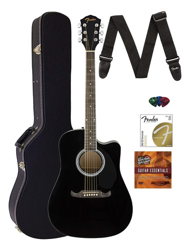 Conjunto Guitarra Electroacustica Negro