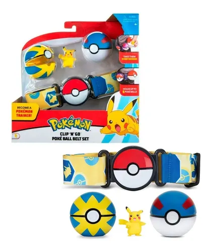 TOYBARN : Pokemon Clip n Carry Pokeball Pikachu & Great Ball