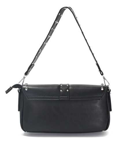 Carteras Bandoleras Mujer Skora Ecocuero Tachas Doble Correa