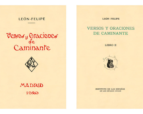 Versos Y Oraciones De Caminante, De Leon Felipe. Editorial Visor Libros, S.l. En Español