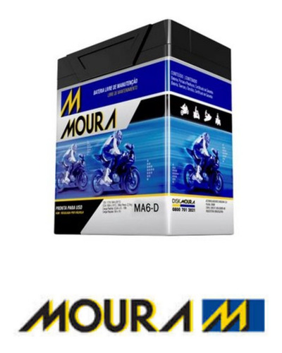 Bateria Selada Moura Ma6-d 12v 6ah Honda Cbx 250 / Cb 300