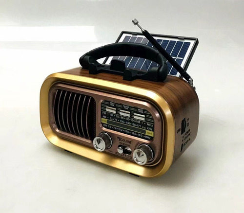 Radio Retro Vintage Solar Rec Golon Rxbt628s Sw/am/fm/sd/usb