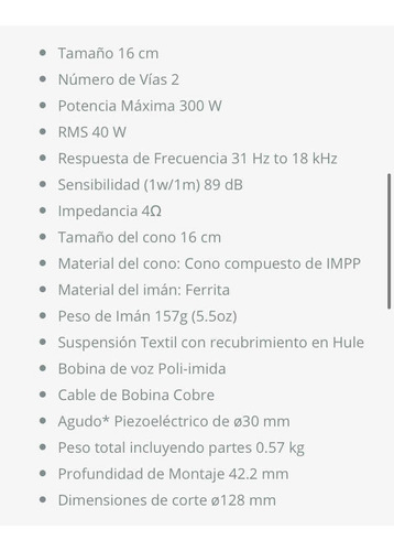 Cornetas Pioneer 6.5 300w 100% Originales