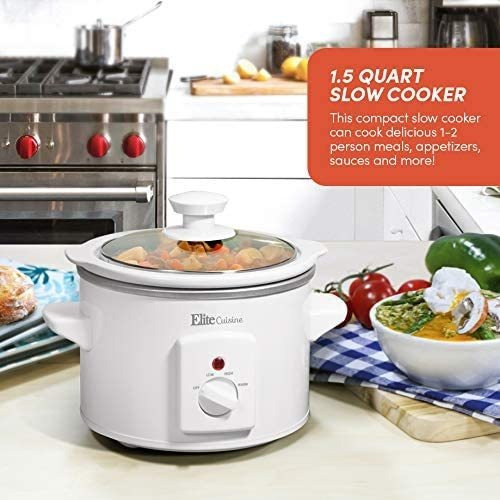 Maximatic Elite Gourmet Olla De Coccion Lenta De 1.5?qt, Bla