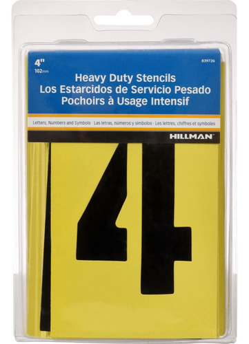 Hillman 839726 Paquete De Plantillas De Letras Y Numeros, 4