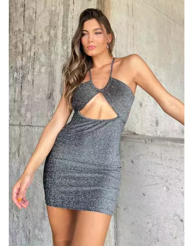 Vestido Plateado Para Mujer - Envío Gratis Para Nuevos Usuarios