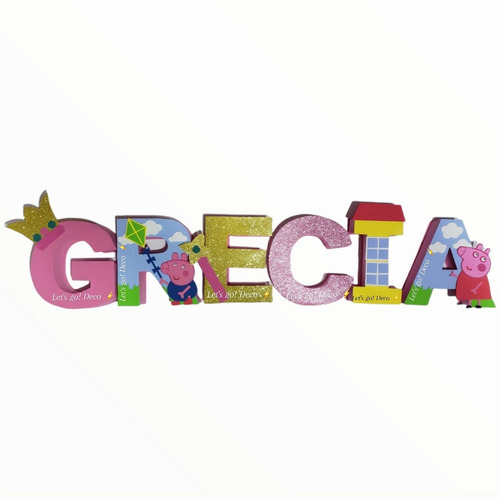 Letras 3d Peppa | Números 3d Peppa | Decoración Candy Bar