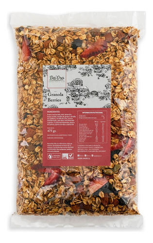 Granola Berries Da'oro | Endulzada Con Miel | 475 Gr