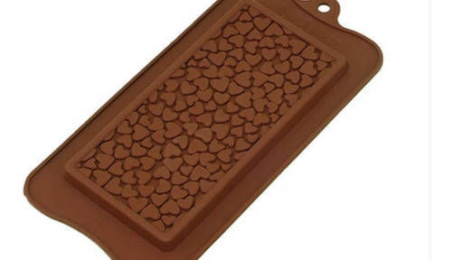 Molde Silicon Barra Tableta De Chocolate Corazones