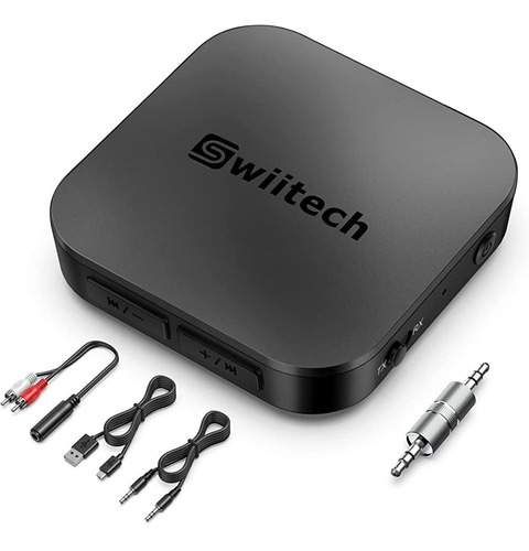 Receptor Transmisor Bluetooth Swiitech, Adaptador Aux Blueto