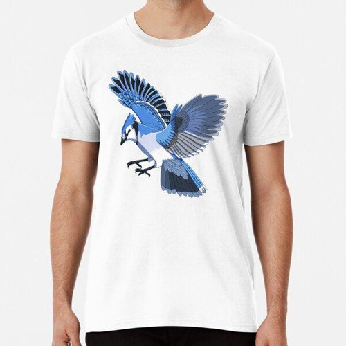 Remera Arrendajo Azul Volador Pájaro Arrendajo Azul Algodon 