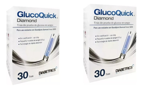 60 Tiras Glucoquick Diamond/gd50/voice