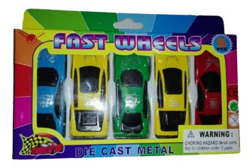 Set De 5 Carritos Semi Metalicos Juguetes Juego Niño Carros