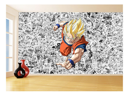 Papel De Parede Dragon Ball Goku Página Manga 3,5m Dbz548