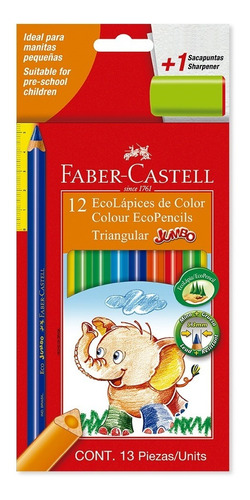Colores Jumbo Triangular X 12 Uds Faber Castell