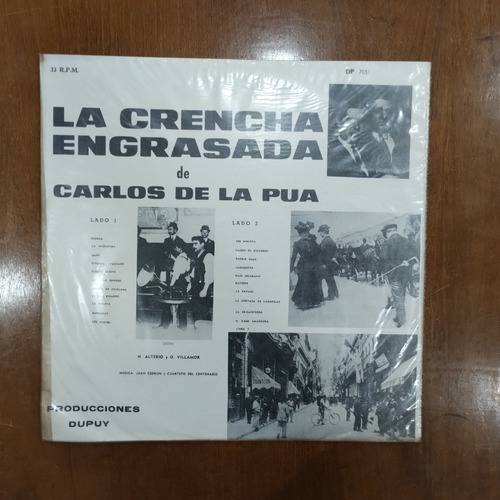 Disco Vinilo Carlos De La Pua, La Crencha Engrasada, Dupuy