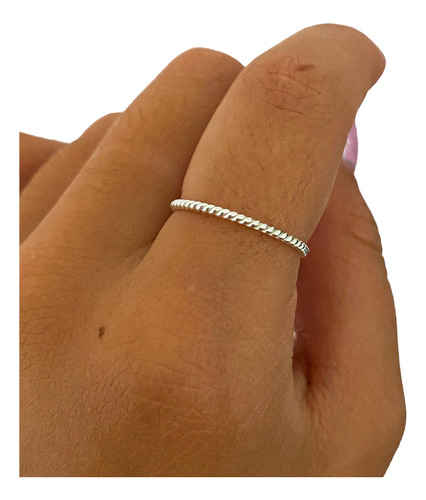  Anillo Trenzado Infinito Sin Fin Calado De Plata 925