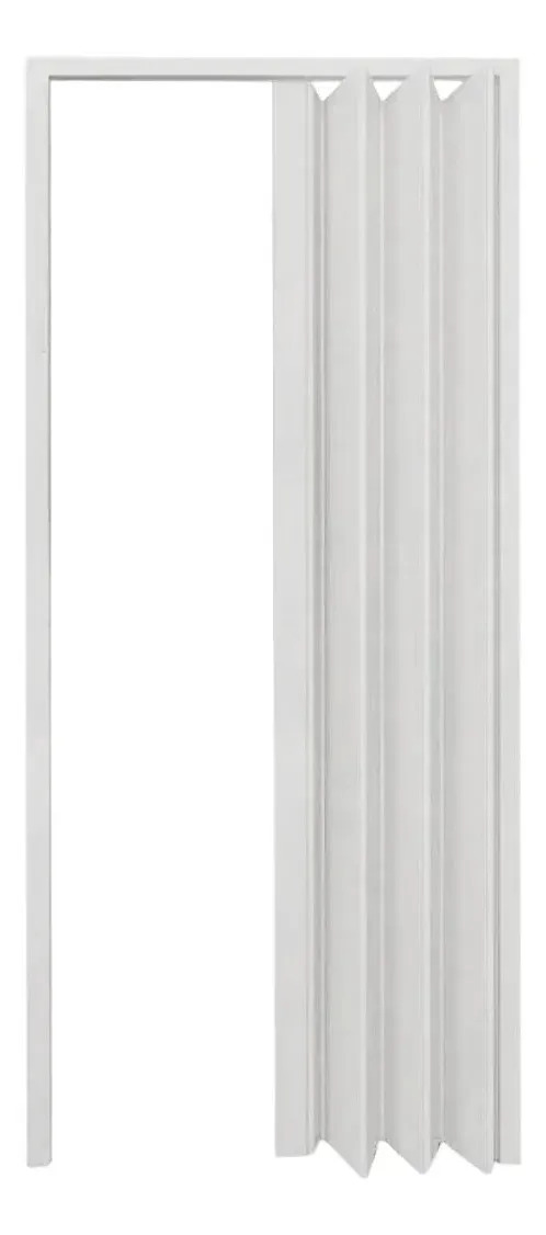 Porta Sanfonada Pvc 146cmx210cm De Correr Branca Multilit Branco
