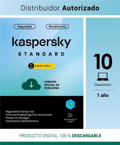 Kaspersky Standard 10 Usuarios 1 Año