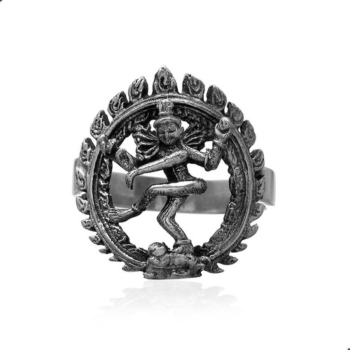 Anel Shiva Nataraja Prata 925, Fabricação Própria - 11042601