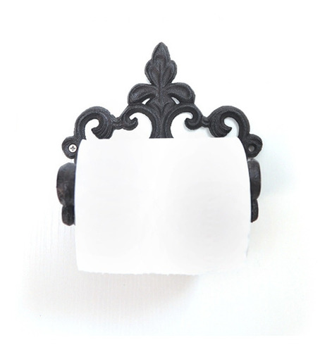 Accesorio De Baño Soporte De Papel Higienico Vintage Negro