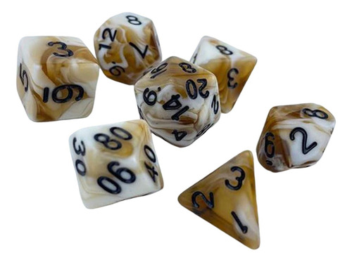 7 Uds Dados Poliédricos Coleccionables Juego De Mesa