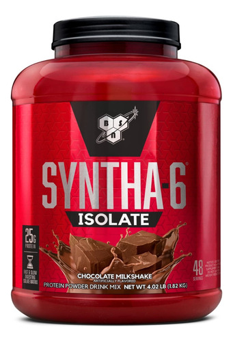 Suplemento en polvo BSN  Syntha-6 Isolate proteína sabor chocolate milkshake en pote de 1.82kg