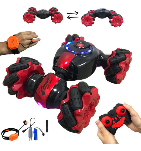 Carrito de juguete Radical Red para piruetas con control de 360°, 4x4