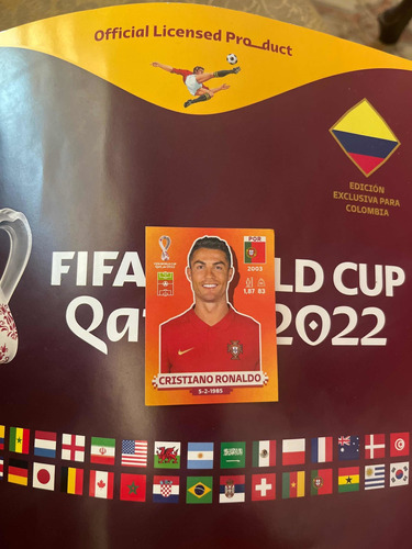 Lamina Sticker Cristiano Ronaldo Mundial Qatar 2022 Panini