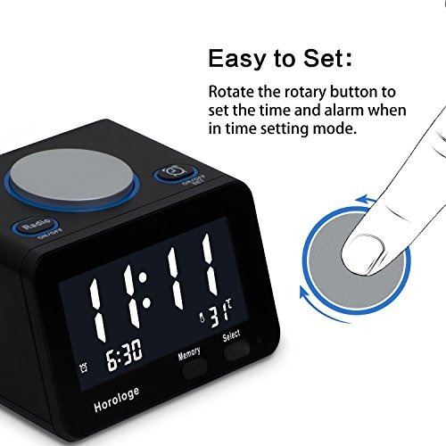 Imagen 2 de 6 de Reloj Despertador Usb, Radio Despertador Digital Con Puerto