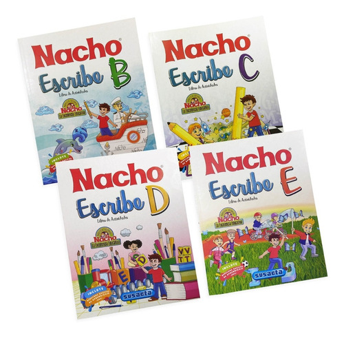 Cartilla Nacho Libro De Actividades Escribe Set X 4 Uds